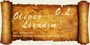 Oliver Lišanin vizit kartica